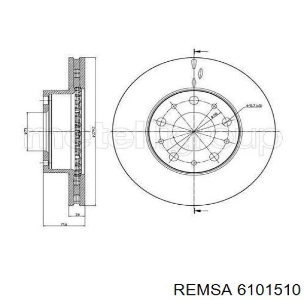 6101510 Remsa диск гальмівний передній
