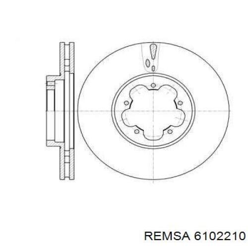 Диск гальмівний передній 6102210 Remsa