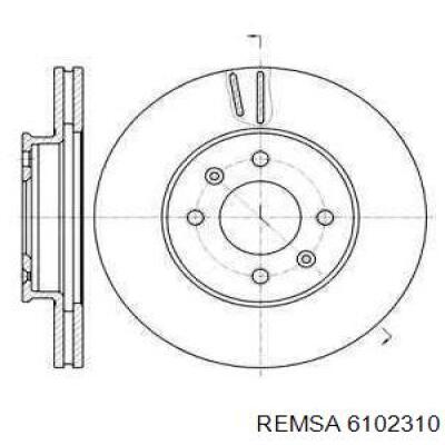 6102310 Remsa Гальмо дискове переднє