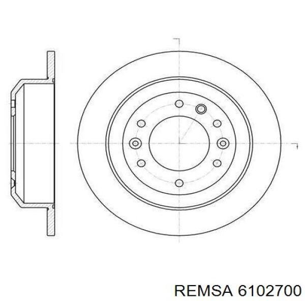 Диск гальмівний задній 6102700 Remsa