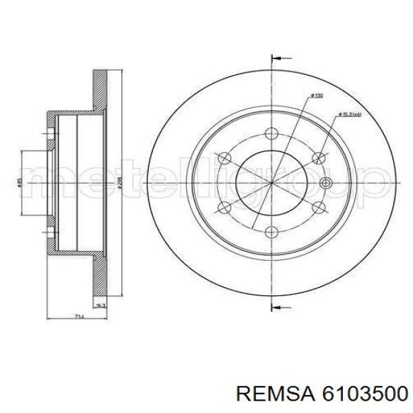 Задні дискові гальма Remsa 6103500 ціна, від 50.15 USD