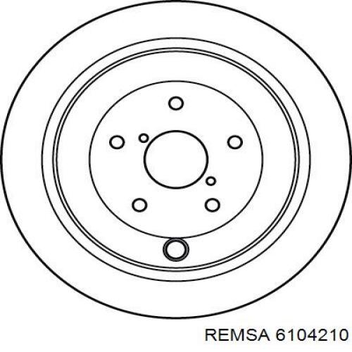 Диск гальмівний задній 6104210 Remsa