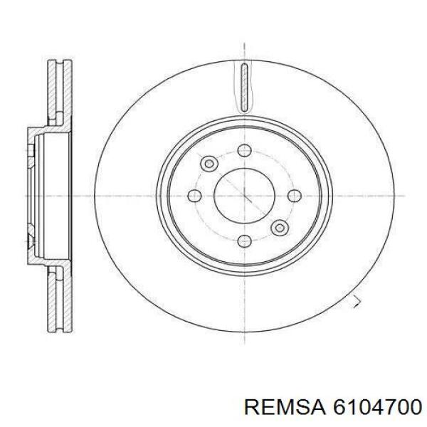 Купити 6104700 Remsa Диск заднього гальма