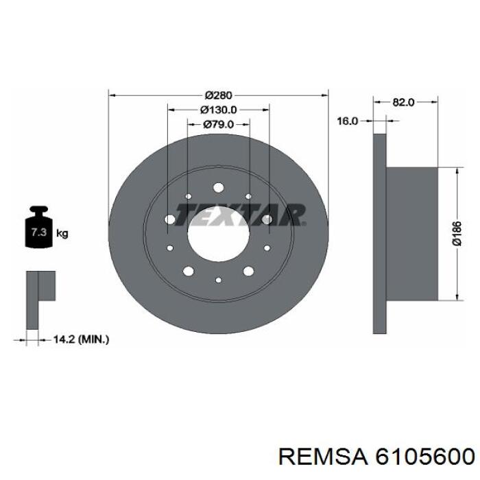 Задні дискові гальма Remsa 6105600 ціна, від 44.81 USD