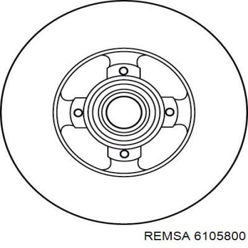 6105800 Remsa диск гальмівний задній