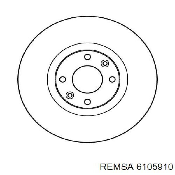 Диск переднього гальма Remsa 6105910 ціна, від 46.16 USD