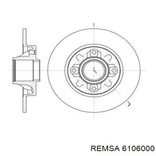 Диск гальмівний задній Remsa 6106000