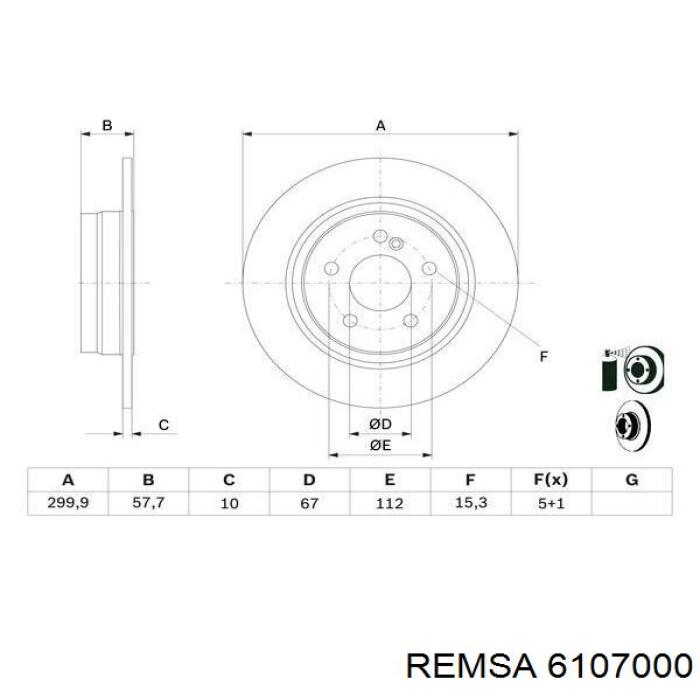 Задні дискові гальма Remsa 6107000 ціна, від 40.03 USD