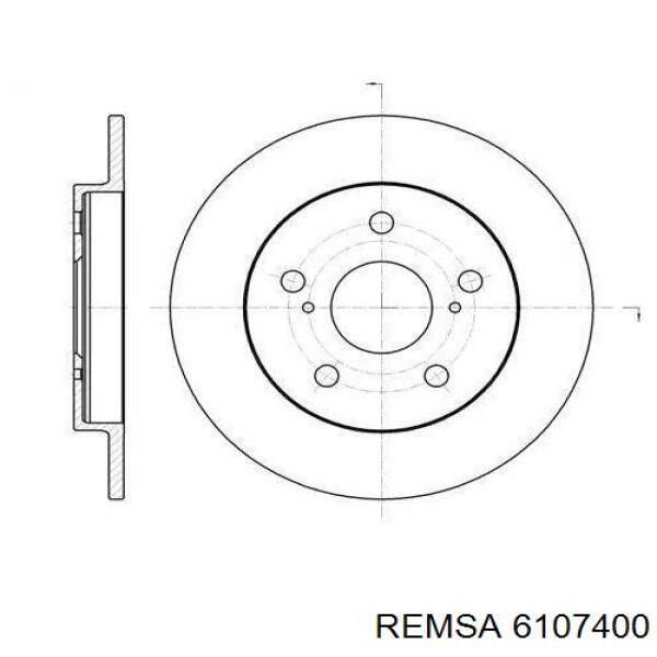 6107400 Remsa диск гальмівний задній