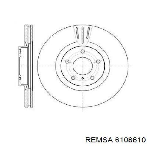 6108610 Remsa диск гальмівний передній