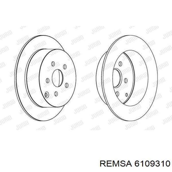 Диск гальмівний передній Remsa 6109310