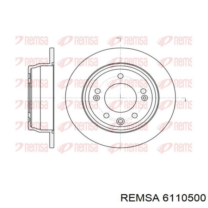 6110500 Remsa диск гальмівний задній