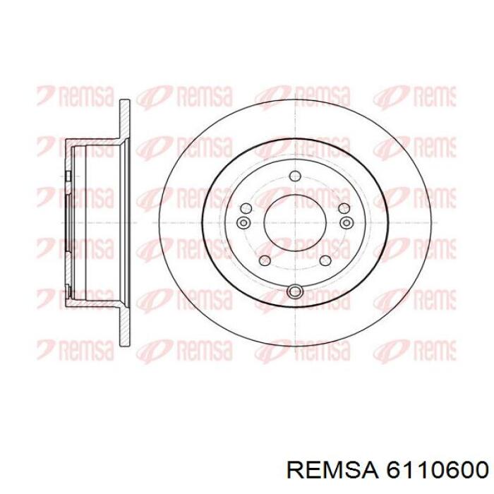 6110600 Remsa диск гальмівний задній