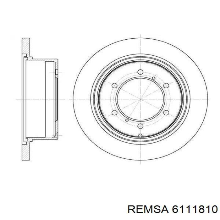 Диск гальмівний передній Remsa 6111810