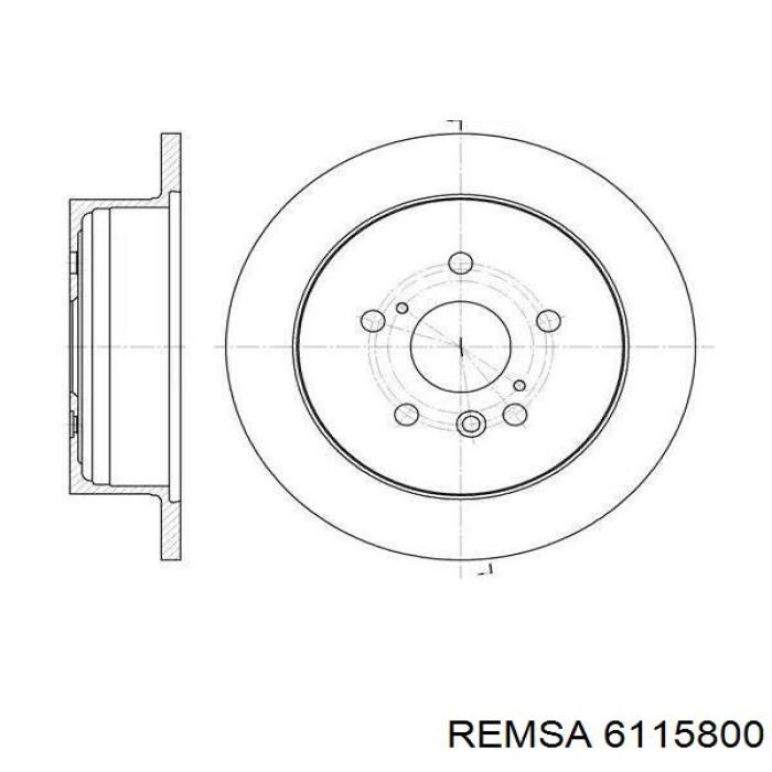 Купити 6115800 Remsa Диск заднього гальма