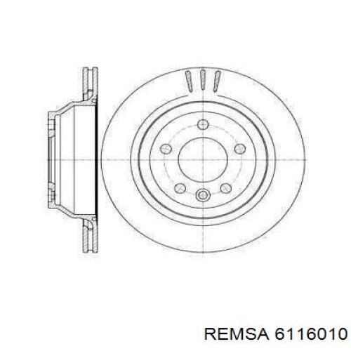 6116010 Remsa диск гальмівний задній