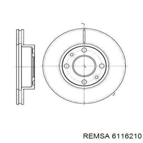 Гальмівні диски передні 6116210 Remsa