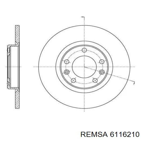 Диск переднього гальма Remsa 6116210 ціна, від 22.75 USD
