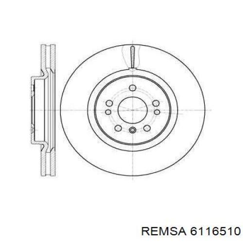 Диск гальмівний передній 6116510 Remsa