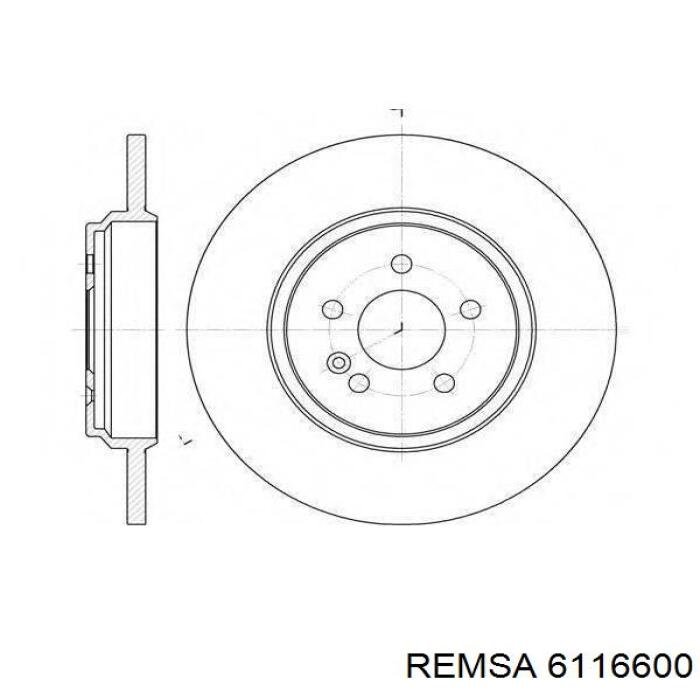 Диск гальмівний задній Remsa 6116600