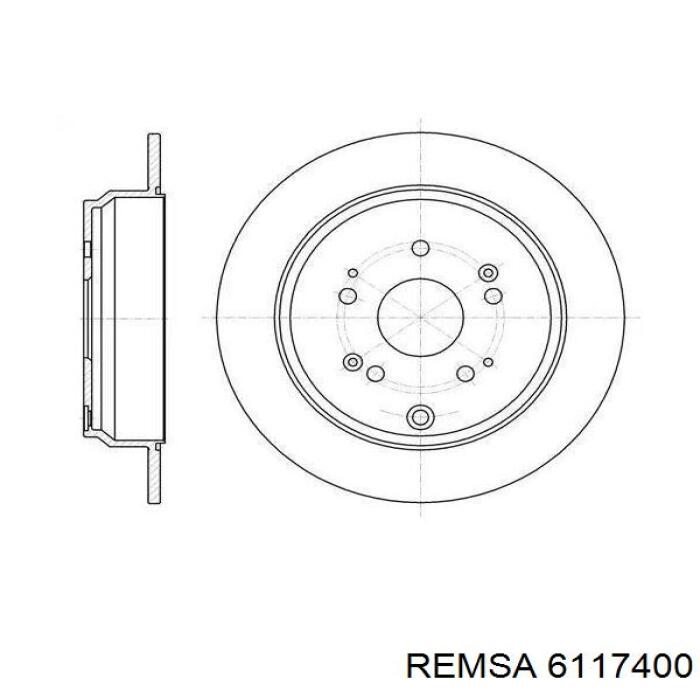 6117400 Remsa диск гальмівний задній