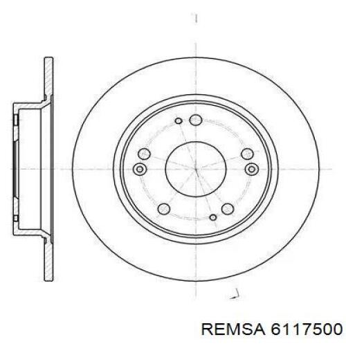 6117500 Remsa диск гальмівний задній