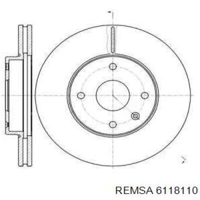 Диск гальмівний передній Remsa 6118110