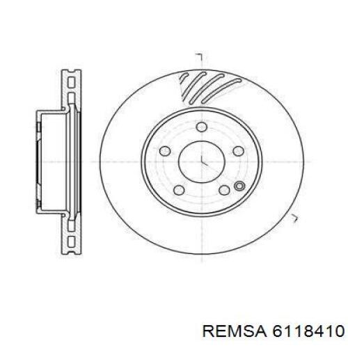 6118410 Remsa Гальмо дискове переднє