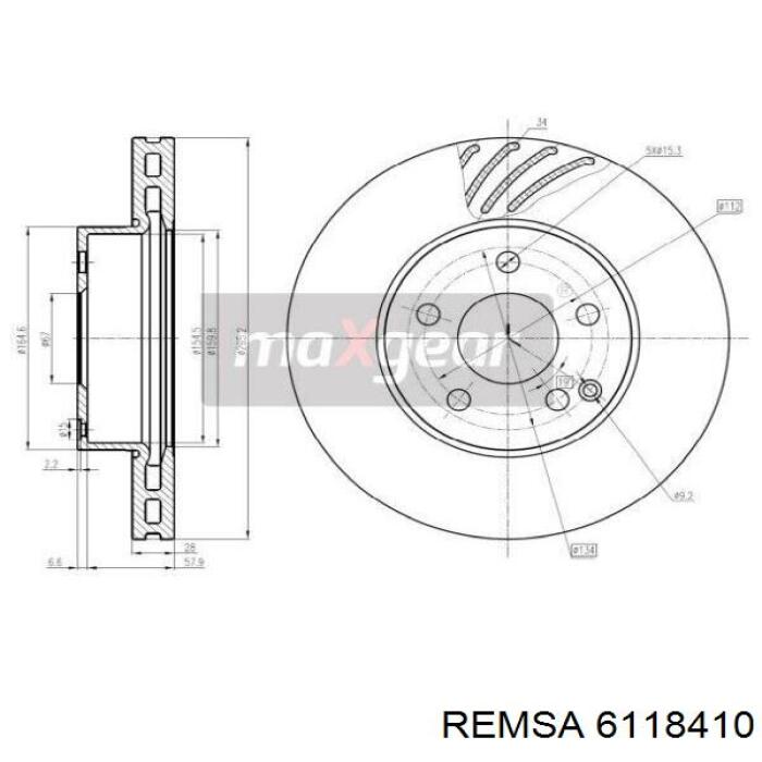 Купити 6118410 Remsa Ротор гальмівний