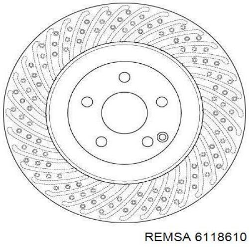 Диск гальмівний передній Remsa 6118610