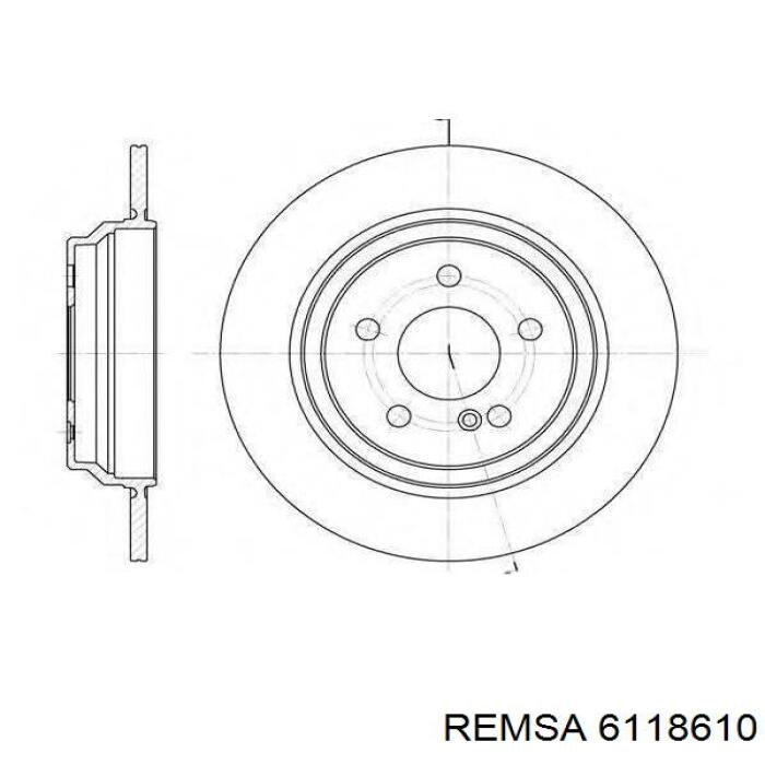 Диск переднього гальма Remsa 6118610 ціна, від 90.68 USD