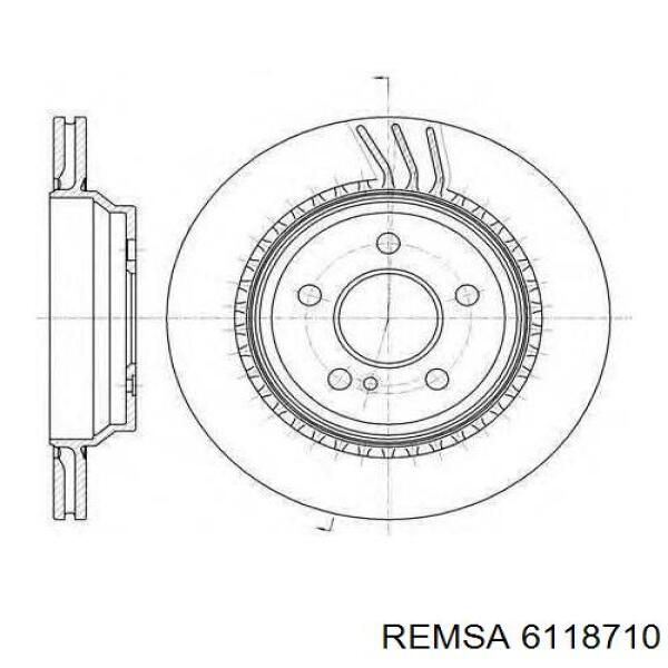 Диск гальмівний задній Remsa 6118710