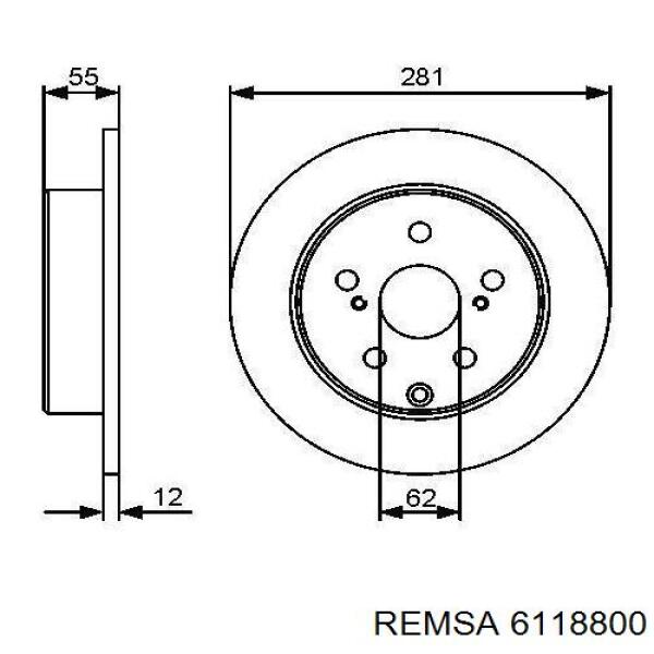 6118800 Remsa Дискові гальма