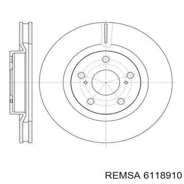 6118910 Remsa диск гальмівний передній