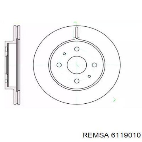 Диск переднього гальма Remsa 6119010 ціна, від 32.66 USD