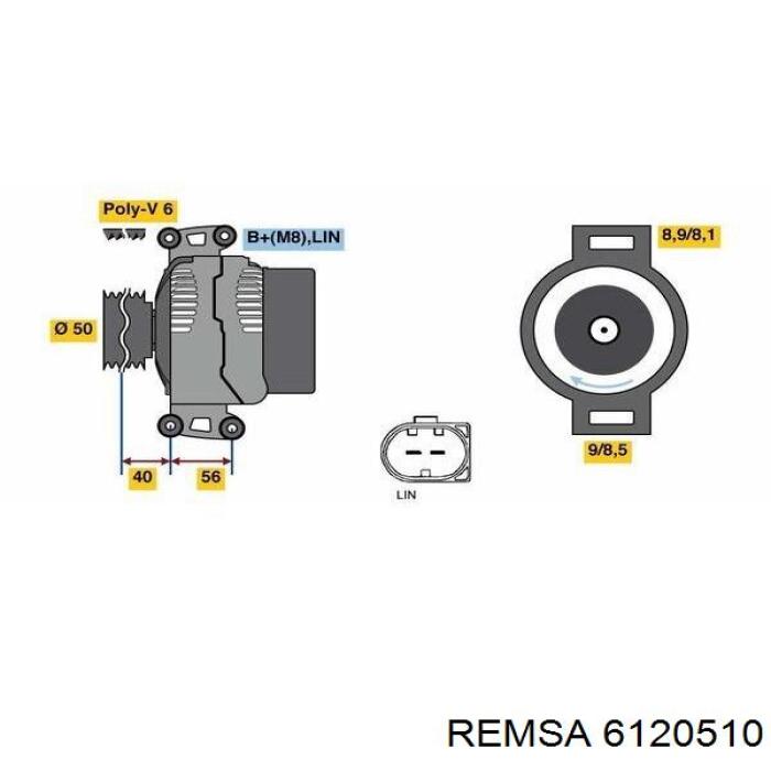 Диск гальмівний передній Remsa 6120510