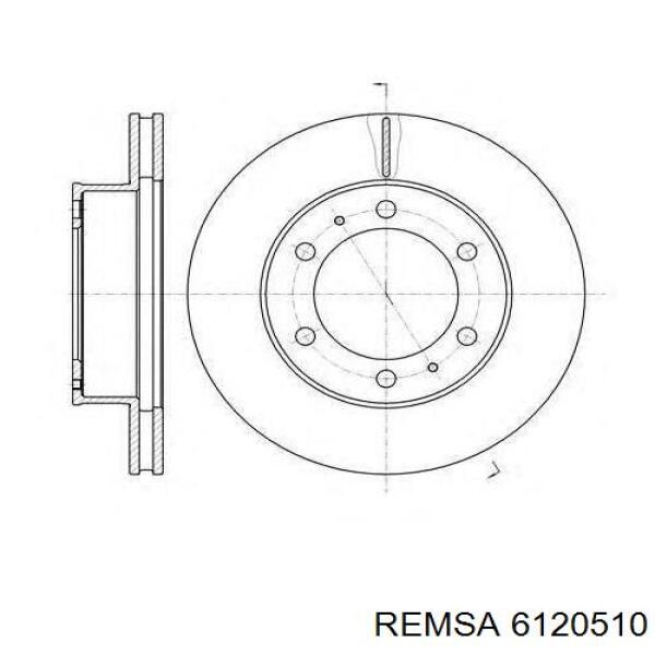 Диск гальмівний передній 6120510 Remsa