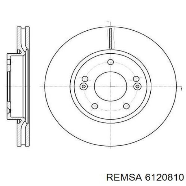 Гальмівні диски передні 6120810 Remsa