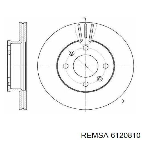 6120810 Remsa диск гальмівний передній