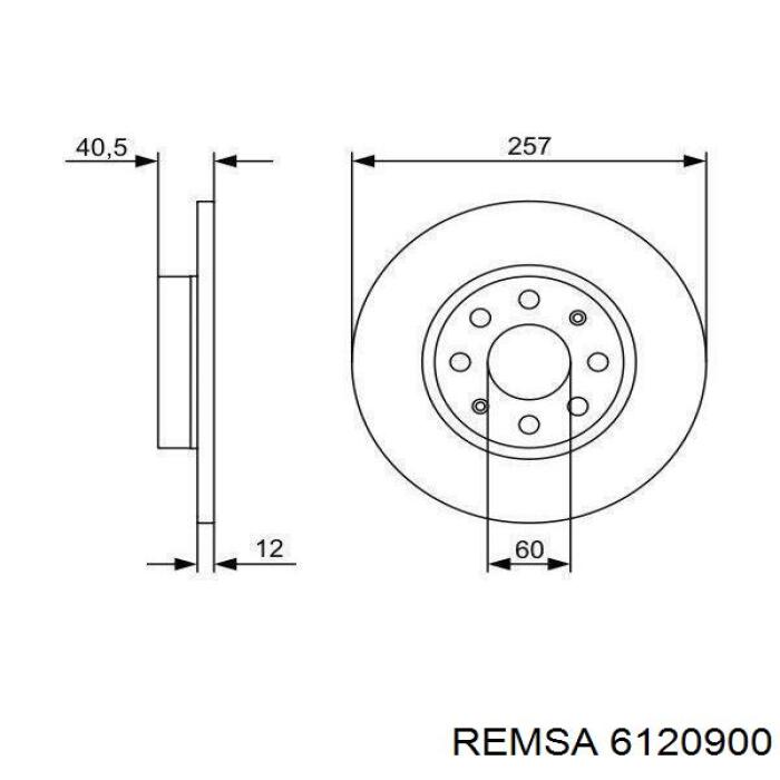 Гальмівні диски передні 6120900 Remsa