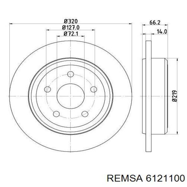 Задні дискові гальма Remsa 6121100 ціна, від 57.00 USD