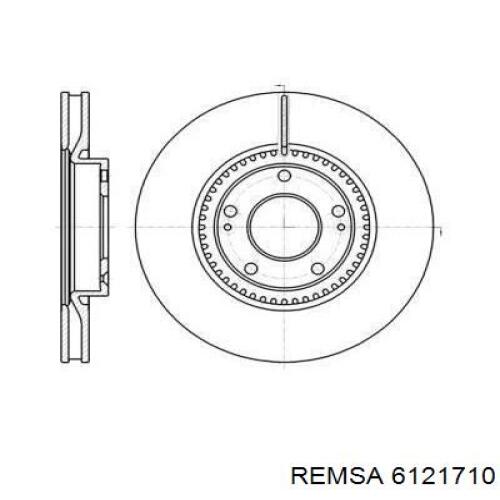 Диск гальмівний передній 6121710 Remsa