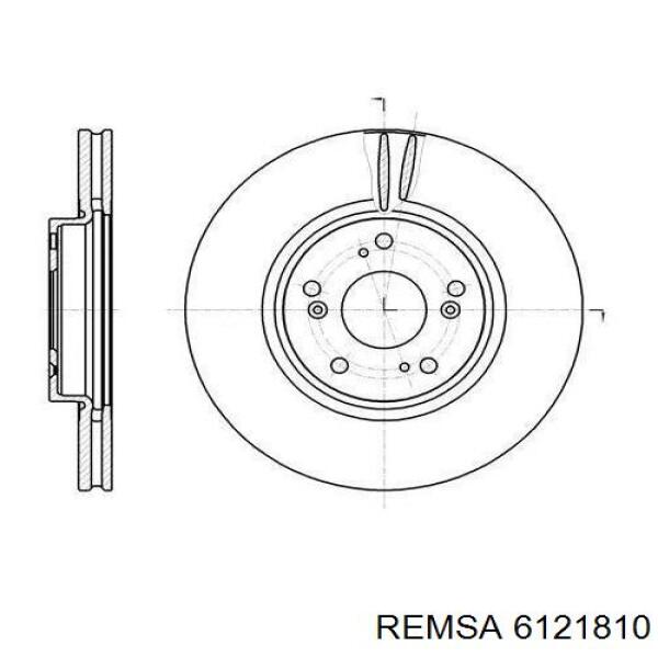 6121810 Remsa диск гальмівний передній