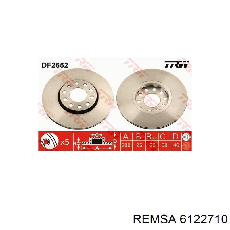 Диск переднього гальма Remsa 6122710 ціна, від 46.09 USD