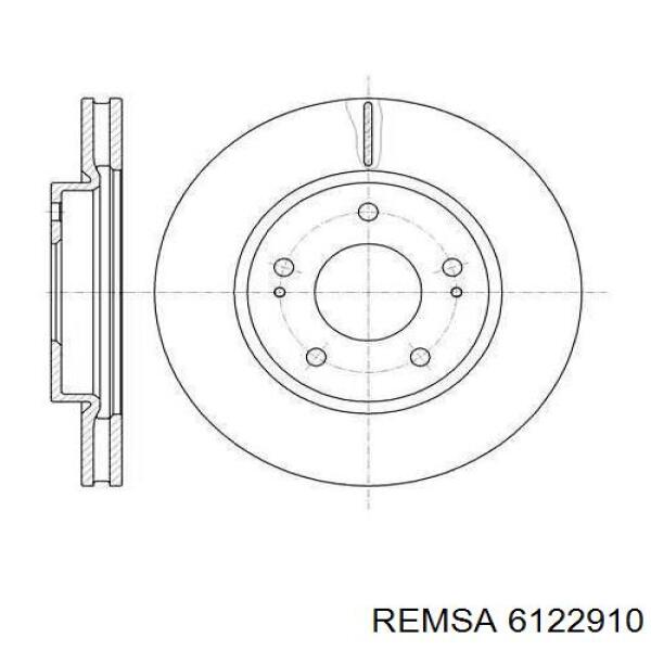 6122910 Remsa диск гальмівний передній