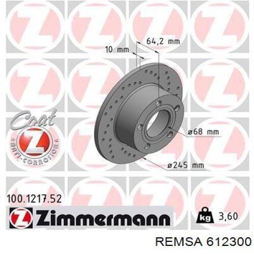 Задні дискові гальма Remsa 612300 ціна, від 28.15 USD