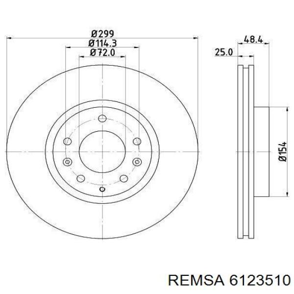 Купити 6123510 Remsa Ротор гальмівний