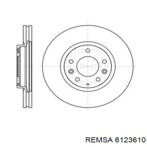 Диск гальмівний передній Remsa 6123610