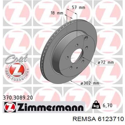 Задні дискові гальма Remsa 6123710 ціна, від 43.71 USD