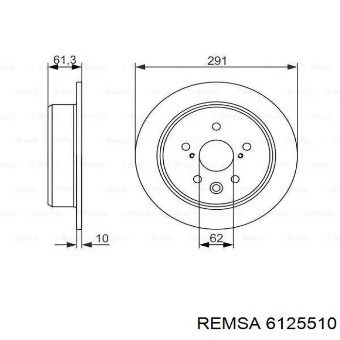 Купити 6125510 Remsa Диск заднього гальма